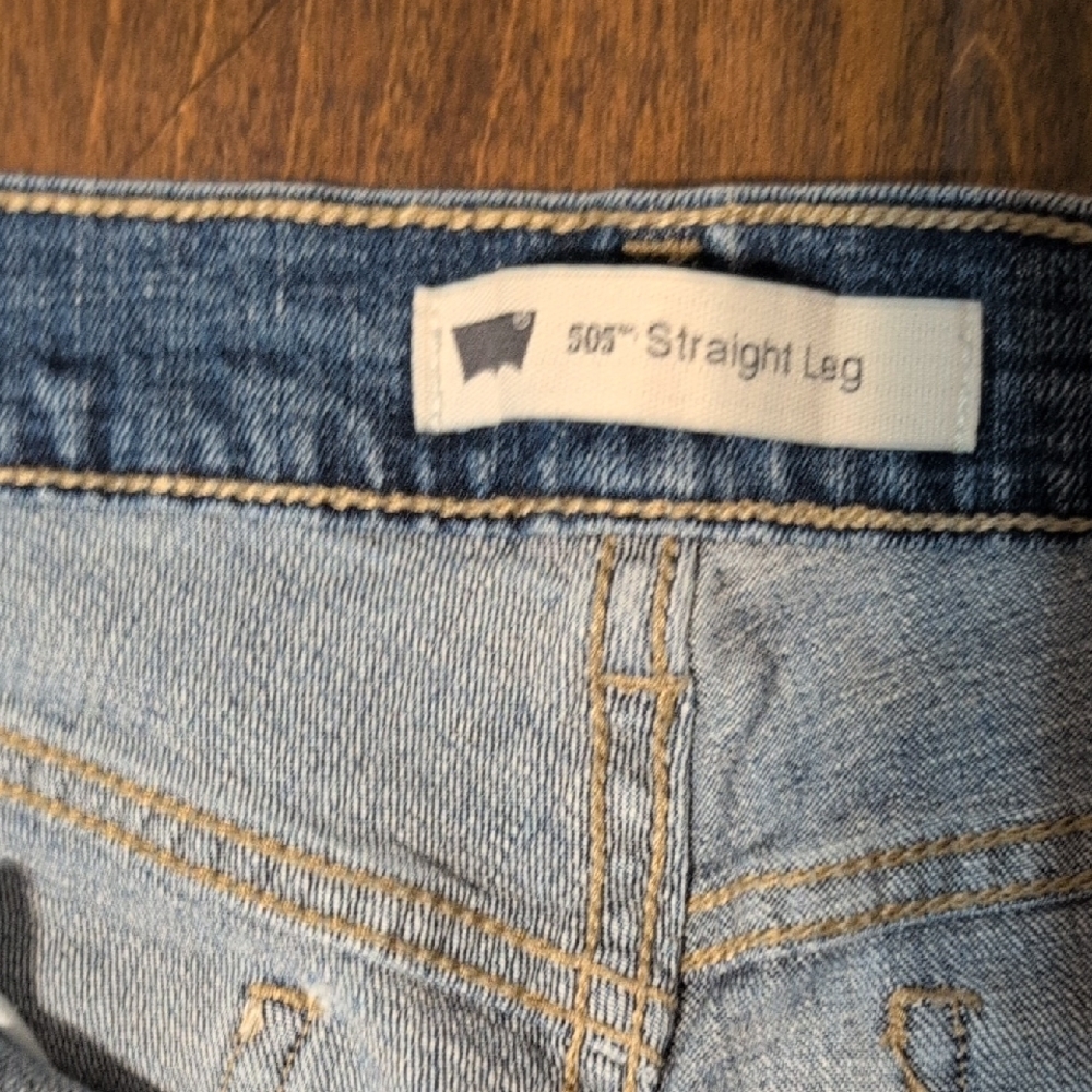 Levi's 505 Straight Leg Jeans 31x34 - Picture 2 of 6